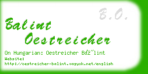 balint oestreicher business card